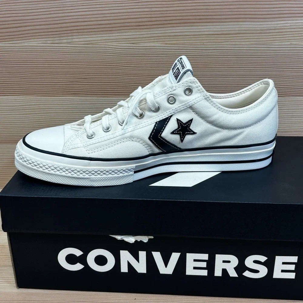 Converse Star Player 76 Low Canvas Shoes  Vtg White A01608C Men Sz 11